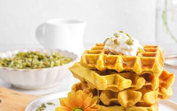 Spiced Pumpkin Waffles With Candied Pepitas