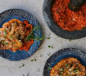 s 10 delicious dishes you can make using your food processor, Cauliflower Steak With Romesco