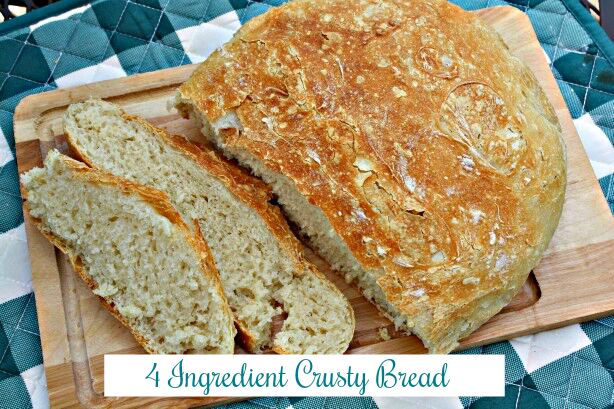 s 10 yummy recipes you can cook in your dutch oven, 4 Ingredient Crusty Bread