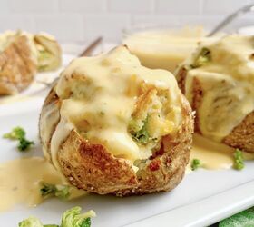 Double Cheesy Chicken and Broccoli Stuffed Potatoes