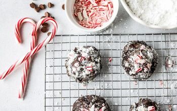Double Chocolate Peppermint Crinkle Cookies