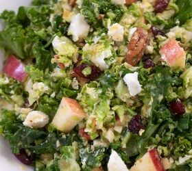 Shredded Brussels Sprout Salad With Cranberries