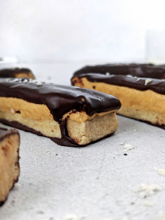 peanut butter protein twix bars vegan and low carb