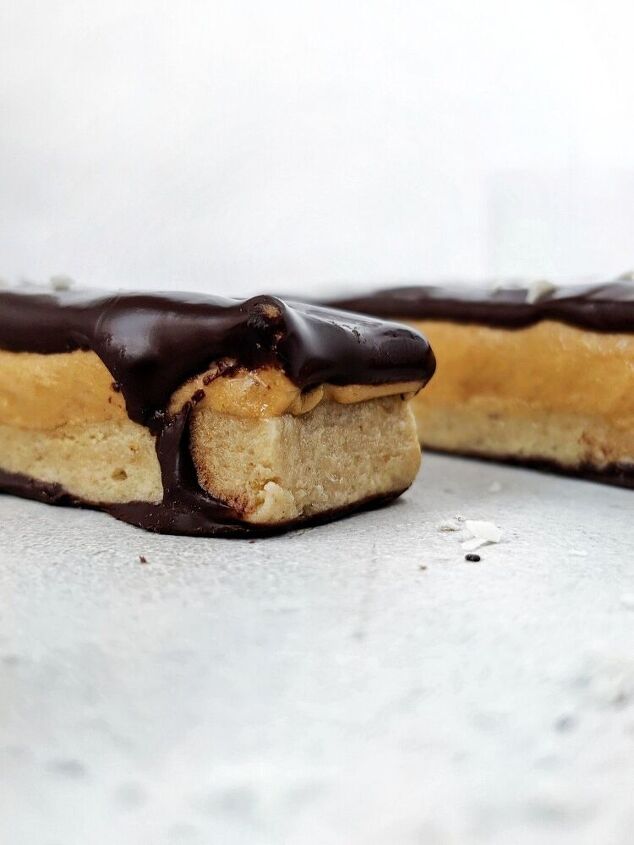 peanut butter protein twix bars vegan and low carb