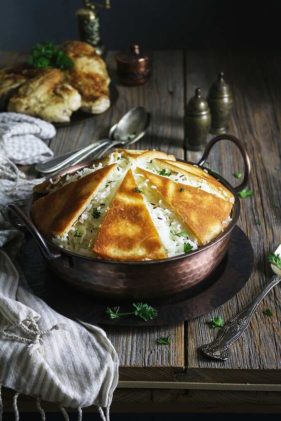 Kurdish Rice Tahdig With Naan Bread | Foodtalk