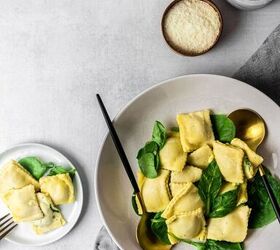 homemade spinach ravioli gluten free and low fodmap friendly