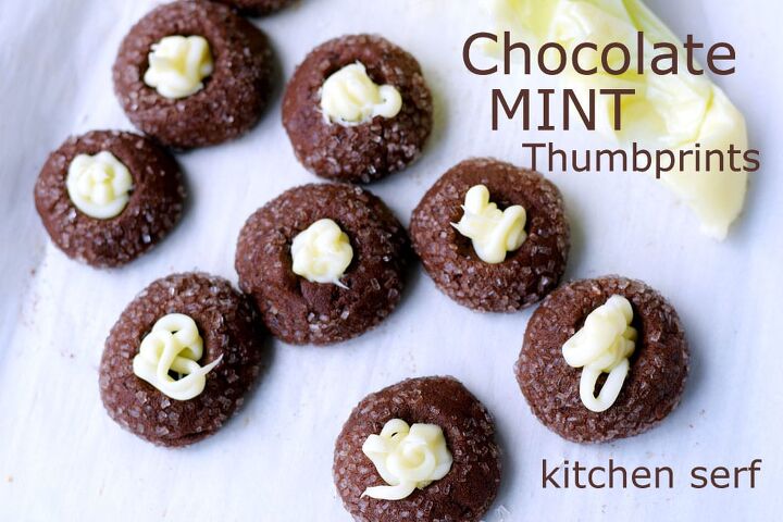 the best chocolate mint thumbprint cookies are a festive dessert