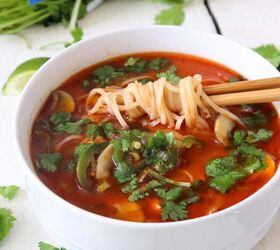 s 12 savory chicken soup recipes to keep you cozy all winter, Thai Curry Chicken Noodle Soup