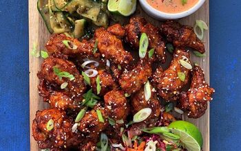 Spicy Korean Wings With a Buttermilk Dressing and Cucumber Salad