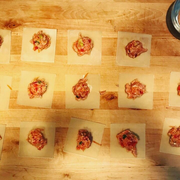 pork and vegetable dumplings