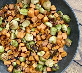 s 12 non intimidating ways to serve brussels sprouts, Brussels Sprout and Sweet Potato Hash