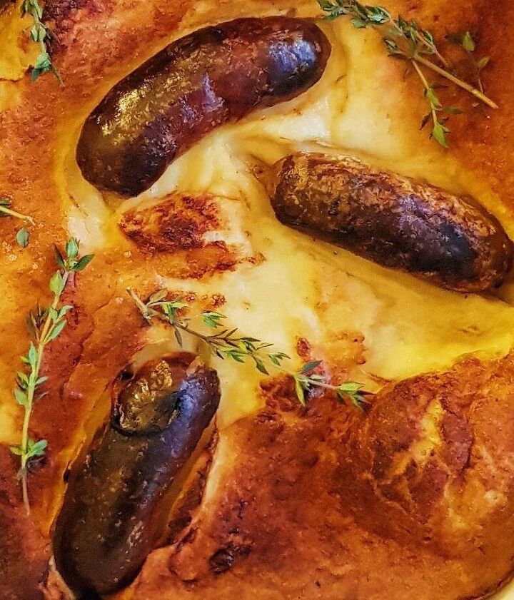 toad in the hole with caramelised red onion gravy