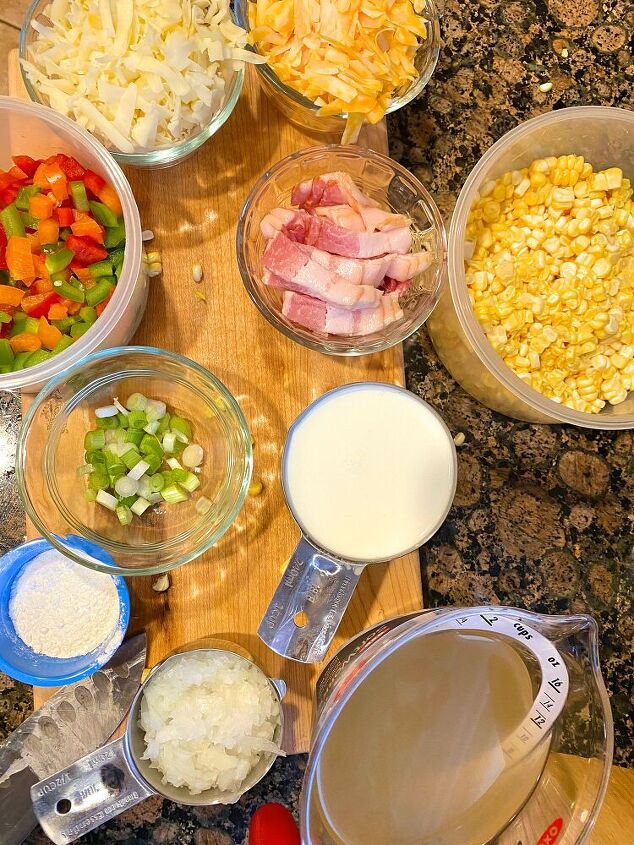 corn and cheese chowder, Look at these ingredients