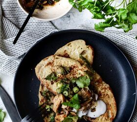 Savoury French Toast With Miso Mushrooms, Charred Kale & Coconut Yoghu