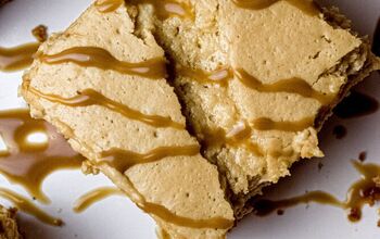 Gluten Free, Lactose Free Salted Caramel Cheesecake Bars