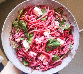 This pasta is bright pink and jam-packed with delicious flavor