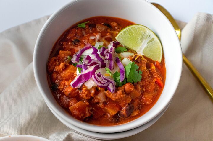 s 15 fabulous fall dishes that feature butternut squash, Turkey Chili With Butternut Squash