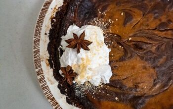 Chocolate Swirl Pumpkin Pie With Gingersnap Crust
