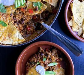 s 31 fun snacks and dishes to serve your team on game day, Upside Down Nachos