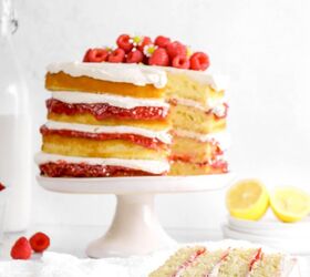 Lemon and Raspberry Jam Naked Layer Cake With Chantilly Cream