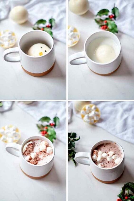 melting snowman hot chocolate bomb