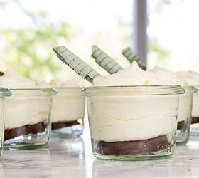 s 18 mini desserts that ll convince you to skip the pie this year, Mini White Chocolate Mint Mousse