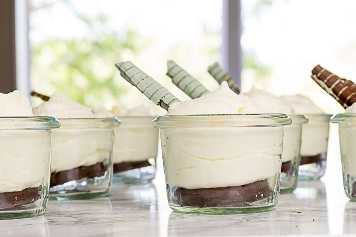 s 18 mini desserts that ll convince you to skip the pie this year, Mini White Chocolate Mint Mousse