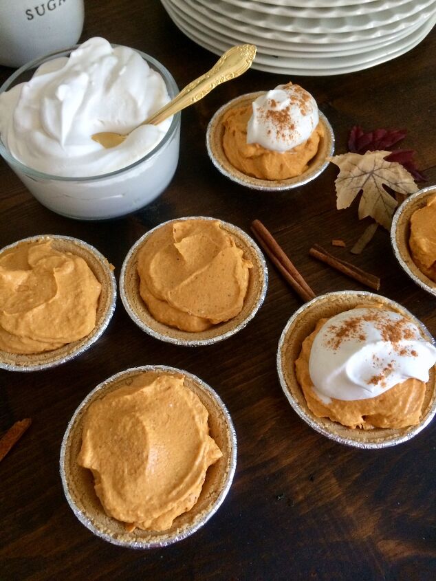 s 18 mini desserts that ll convince you to skip the pie this year, Mini Pumpkin Cheesecakes