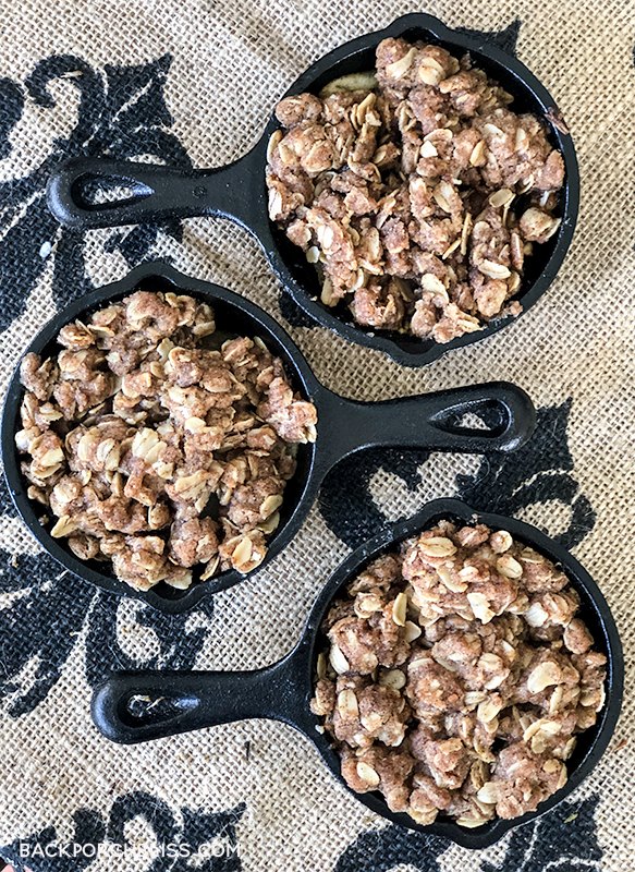 s 18 mini desserts that ll convince you to skip the pie this year, How to Make Apple Crisp Mini Skillets