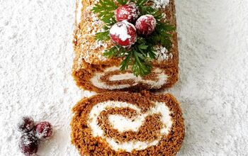 Gingerbread Cake Roll With Eggnog Whipped Cream