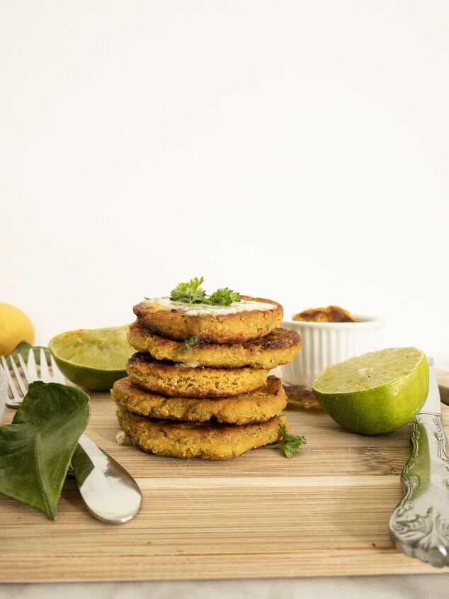 gluten free chickpea lime fritters