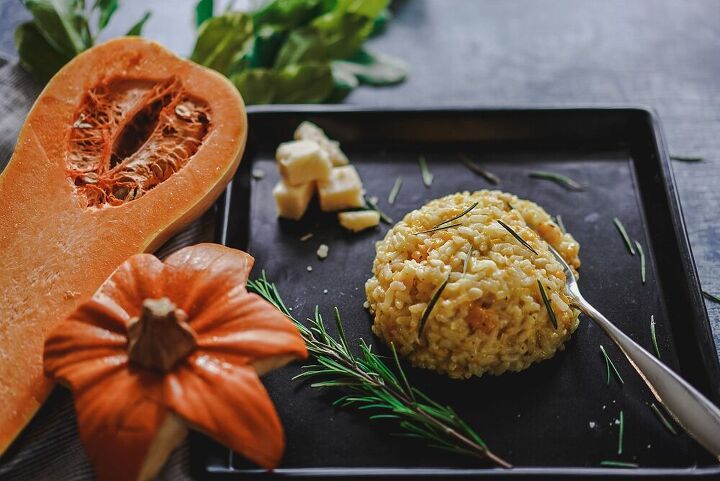 butternut squash and toasted pine nut risotto