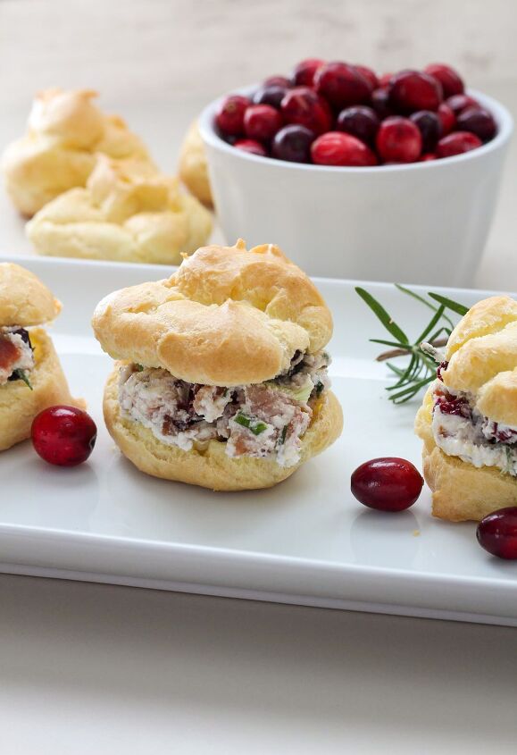 s 20 mouthwatering ways to use cranberries this season, Cranberry Cream Cheese and Bacon Puffs