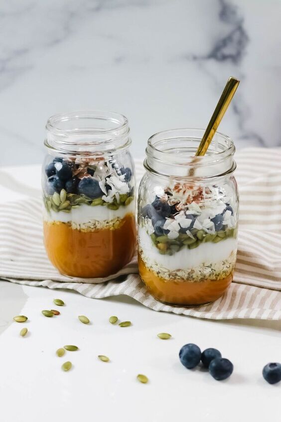 pumpkin blueberry breakfast parfait