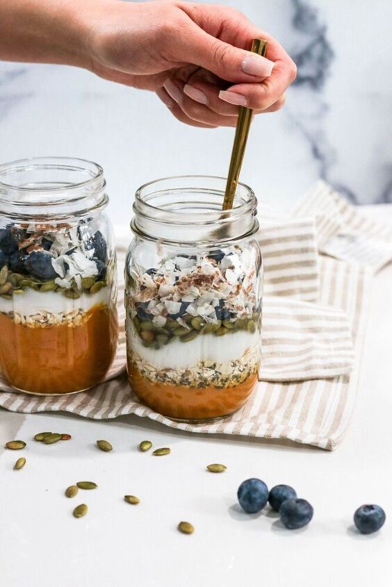 pumpkin blueberry breakfast parfait