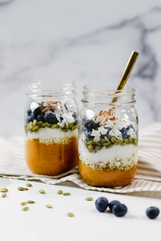 pumpkin blueberry breakfast parfait