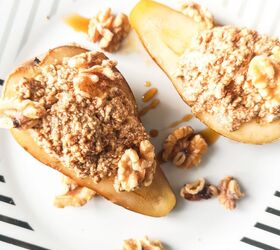 baked pears with cinnamon curd cheese