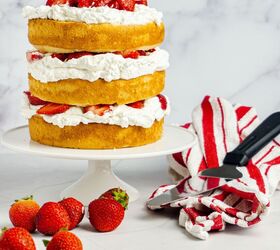 Balsamic Strawberries and Cream Vanilla Cake-image