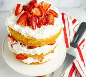 balsamic strawberries and cream vanilla cake
