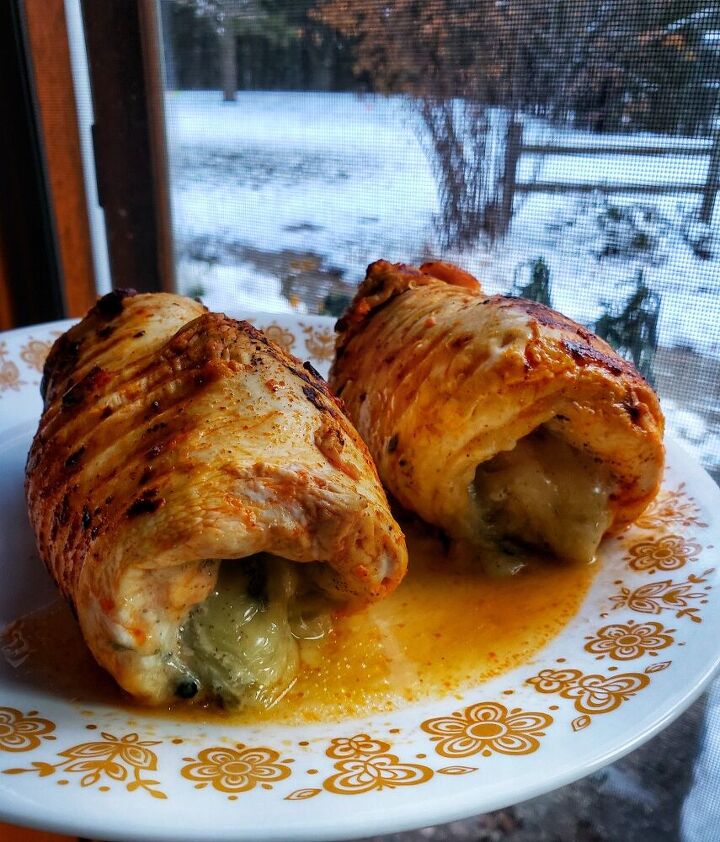 buffalo and blue cheese chicken roulades