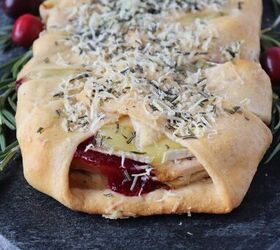 Turkey, Cranberry, and Brie Puff Pastry Braid