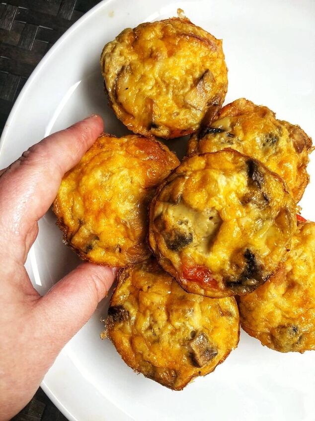 kielbasa and veggie egg bites