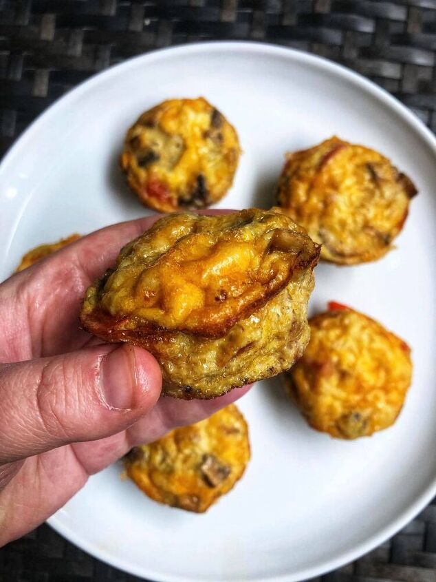 kielbasa and veggie egg bites