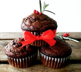 Dark Chocolate Gingerbread Muffins