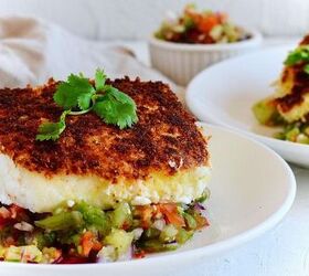southwestern cotija crusted halibut with salsa fresca