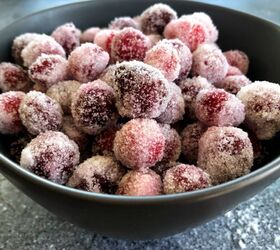 boozy sugared cranberries