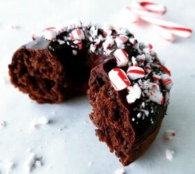 Chocolate Donuts With Peppermint Schnapps Glaze