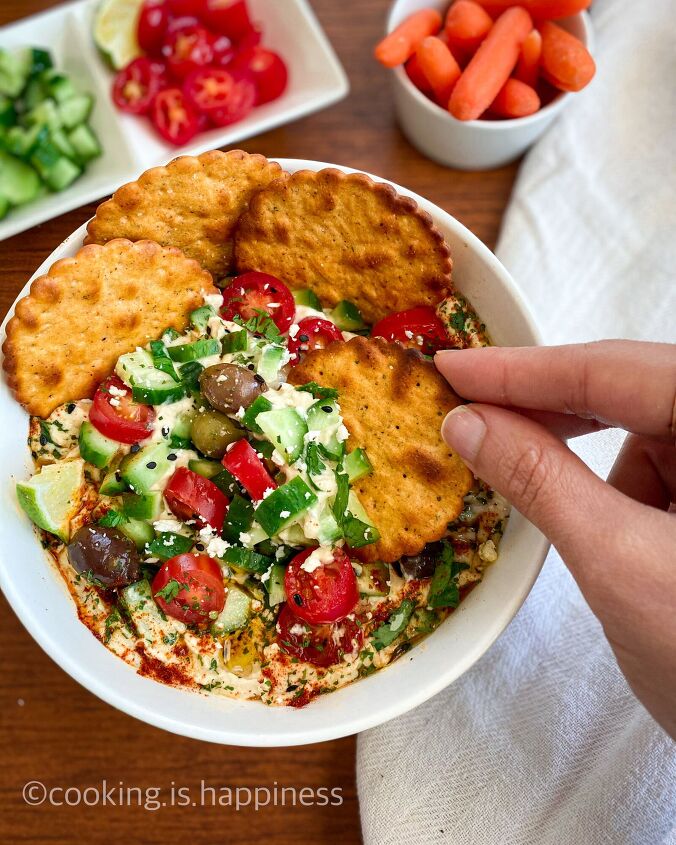 s 14 hummus dips that will make you swear off buying, Loaded Hummus Dip
