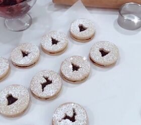 christmas linzer cookies with dark cherry cardamom jam, Voila
