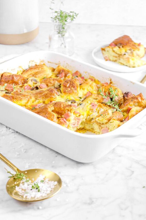 ham and cheese croissant casserole